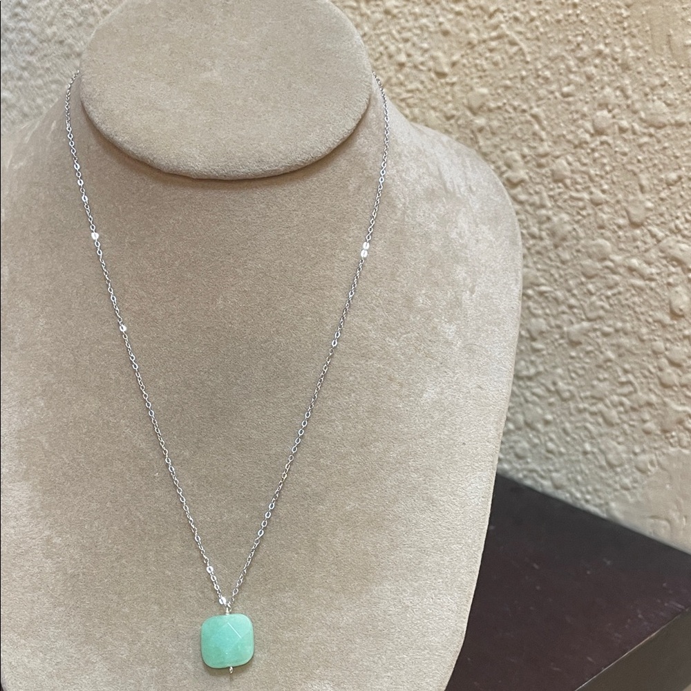 Natural Burma Jade 17”necklace 14k